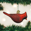 Old World Christmas Glass Blown Hanging Tree Ornament, Northern Cardinal (With OWC Gift Box)