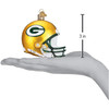 Old World Christmas Blown Glass Ornament Series, Green Bay Packers Helmet