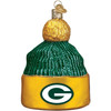 Old World Christmas Blown Glass Ornament Series, Green Bay Packers Beanie