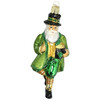 Old World Christmas Blown Glass Ornament for Christmas Tree, Irish Santa