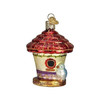 Old World Christmas Glass Blown Christmas Ornament, Charming Birdhouse (With OWC Gift Box)