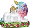 Old World Christmas Glass Blown Ornament, Baby Unicorn (With OWC Gift Box)