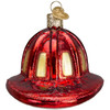 Old World Christmas Glass Blown Ornament for Christmas Tree, Fireman's Helmet
