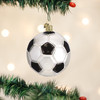 Old World Christmas Blown Glass Ornament for Christmas Tree, Soccer Ball
