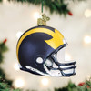 Old World Christmas Blown Glass Ornament for Christmas Tree, Michigan Football Helmet