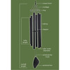 Music of the Spheres Handcrafted Outdoor Pentatonic Soprano Wind Chime — Bright, Harmonious — 30"
