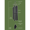 Music of the Spheres Pentatonic Mezzo, Small-Medium Handcrafted, Precision Tuned, Weather Resistant Unique Outdoor Wind Chime, 38"