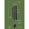 Music of the Spheres Handcrafted Outdoor Pentatonic Mezzo Wind Chime, 38in