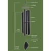 Music of the Spheres Handcrafted Outdoor Mongolian Soprano Wind Chime — Bright, Lively Melodies — 30"