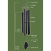 Music of the Spheres Handcrafted Outdoor Hawaiian Soprano Wind Chime — Bright, Tropical Melodies — 30"