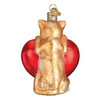 Old World Christmas I Love My Cat Glass Blown Ornament