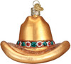 Old World Christmas Glass Blown Ornament for Christmas Tree, Cowboy Hat