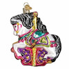 Old World Christmas Glass Blown Ornament, Carousel Horse (With OWC Gift Box)