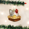 Old World Christmas Blown Glass Ornament for Christmas Tree, Hen On Nest