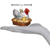 Old World Christmas Blown Glass Ornament for Christmas Tree, Hen On Nest