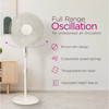 HomePointe Oscillating Pedestal Fan with Adjustable Height & 3 Speeds, White, 16" HomePointe Oscillating Pedestal Fan with Adjustable Height & 3 Speeds, White, 16"