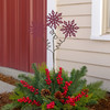 Kurt Adler Metal Holiday Decorative Pick, 3 Snowflakes, Red — 24"