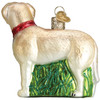 Old World Christmas Blown Glass Ornament for Christmas Tree, Standing Yellow Lab