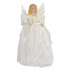 Kurt Adler Light-Up Gold and Ivory Angel Christmas Tree Topper, 10"
