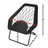 Zenithen Black Hexagon Bungee Chair For Dorm, Bed, Living Room, 32" (Pack of 1)