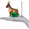 Old World Christmas Glass Blown Christmas Ornament, Boxer Dog (With OWC Gift Box)