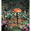 API Outdoor Heated Bird Bath — Thermostatic 50W Plastic Basin with Metal Stand — 12"