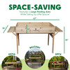 Master Gardner Wooden Elevated Heavy-Duty Raised Garden Bed Planter Box, 48" x 36"