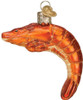 Old World Christmas Glass Blown Shrimp Ornament