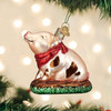 Old World Christmas Blown Glass Ornament for Christmas Tree, Piggy in The Puddle