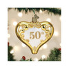 Old World Christmas Glass Blown Ornament for Christmas Tree, 50th Anniversary Heart