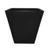 Tusco Products Indoor Outdoor Cosmopolitan Planter, Square, Black, 22in