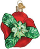 Old World Christmas Glass Blown Ornament for Christmas Tree, Red Rose