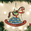 Old World Christmas Glass Blown Hanging Tree Ornament, Rocking Horse (With OWC Gift Box)