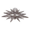 Kurt Adler Un-Lit Star Treetop, 3-D Multi-Point Design with Coil Base— Silver Glitter, 15.5"