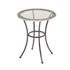 Four Seasons Courtyard Round Marbella Wicker Bistro Table, Gray, 24in