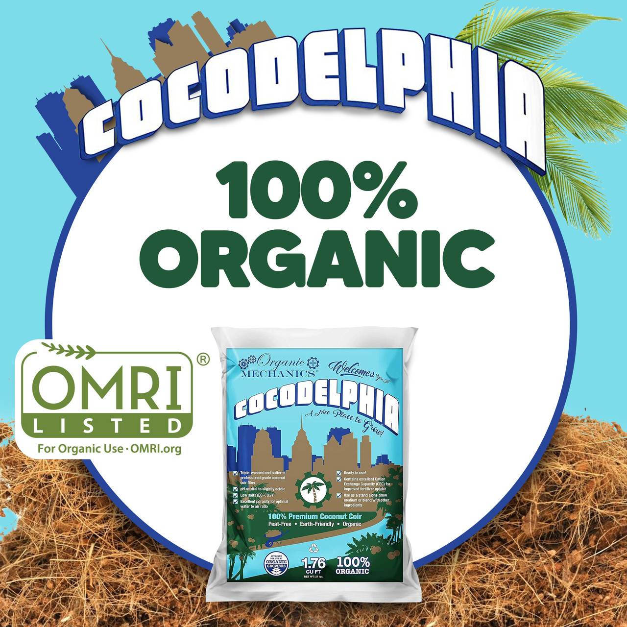 Organic Mechanics Coconut Coir Potting Soil - Thumbnail 4