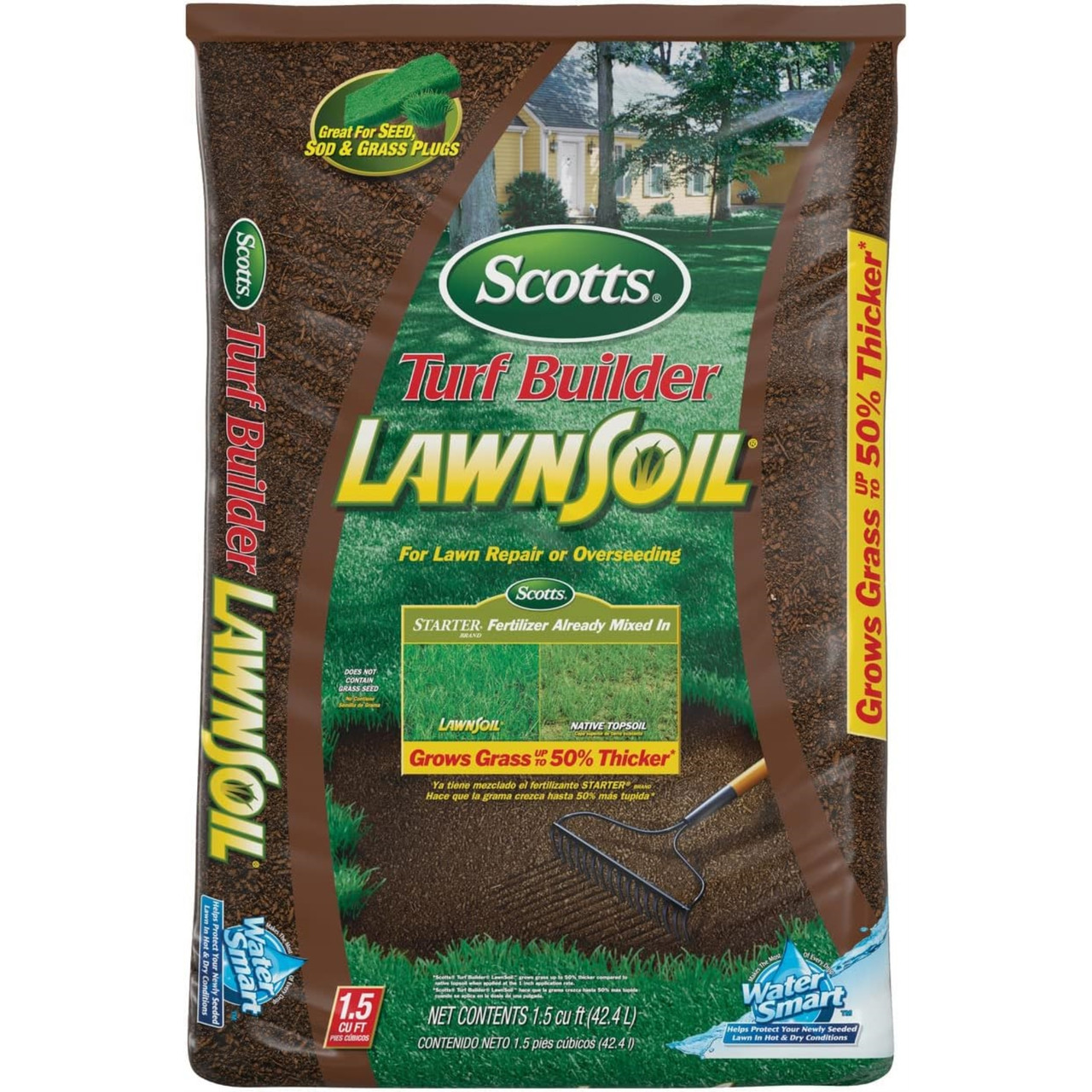 Scotts Turf Builder LawnSoil with Water Smart for Lawn Repair and ...