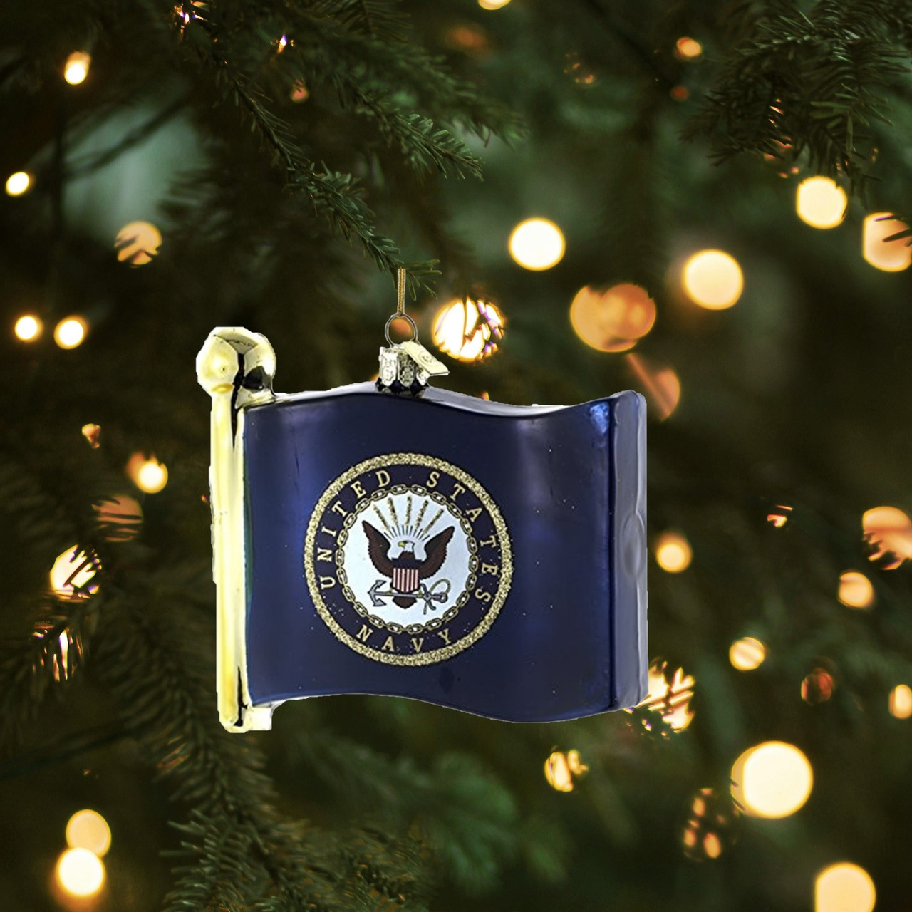 Kurt Adler U.S. Navy Flag Ornament - Thumbnail 4