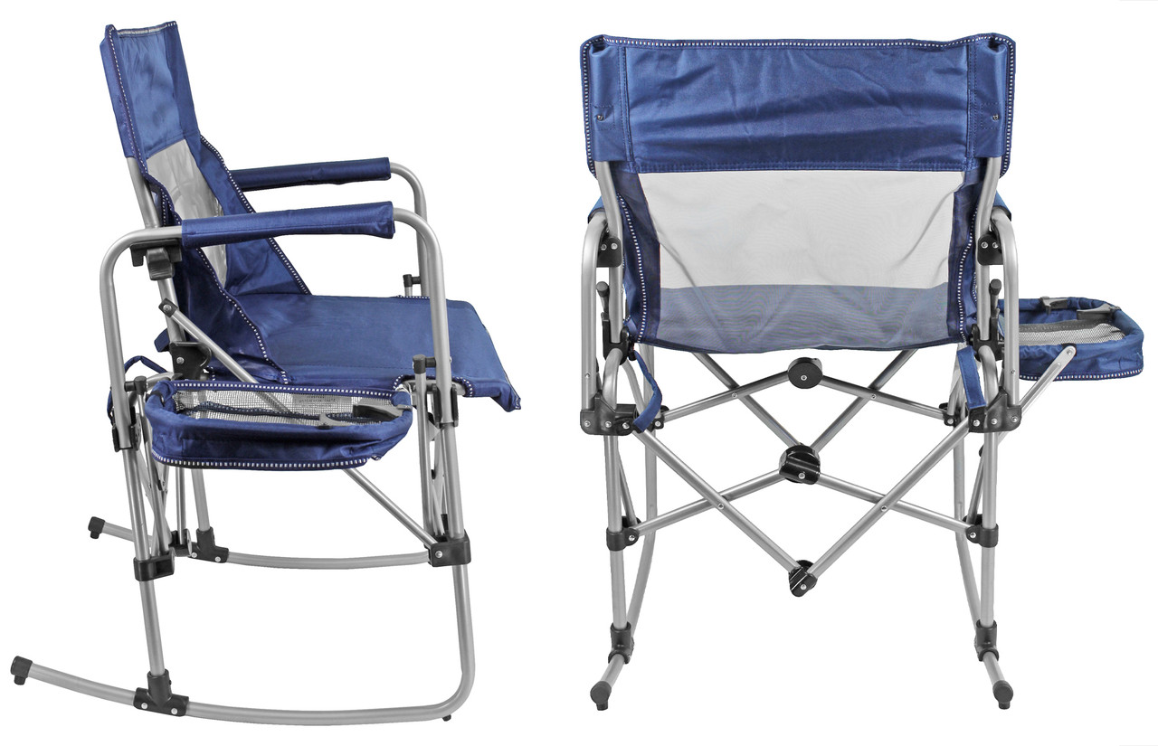 rocking folding chair with side table