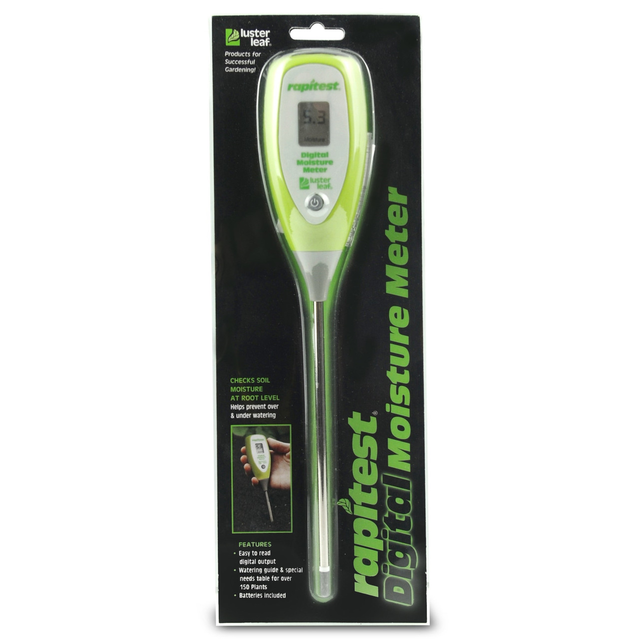 Luster Leaf Rapitest Battery Operated Easy Read Digital Moisture Meter ...