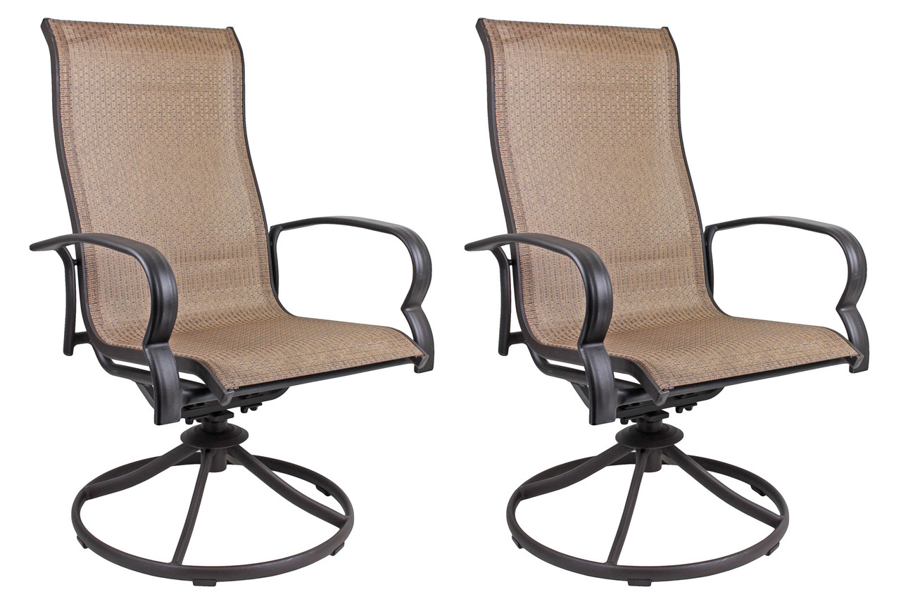 patio sling swivel chairs