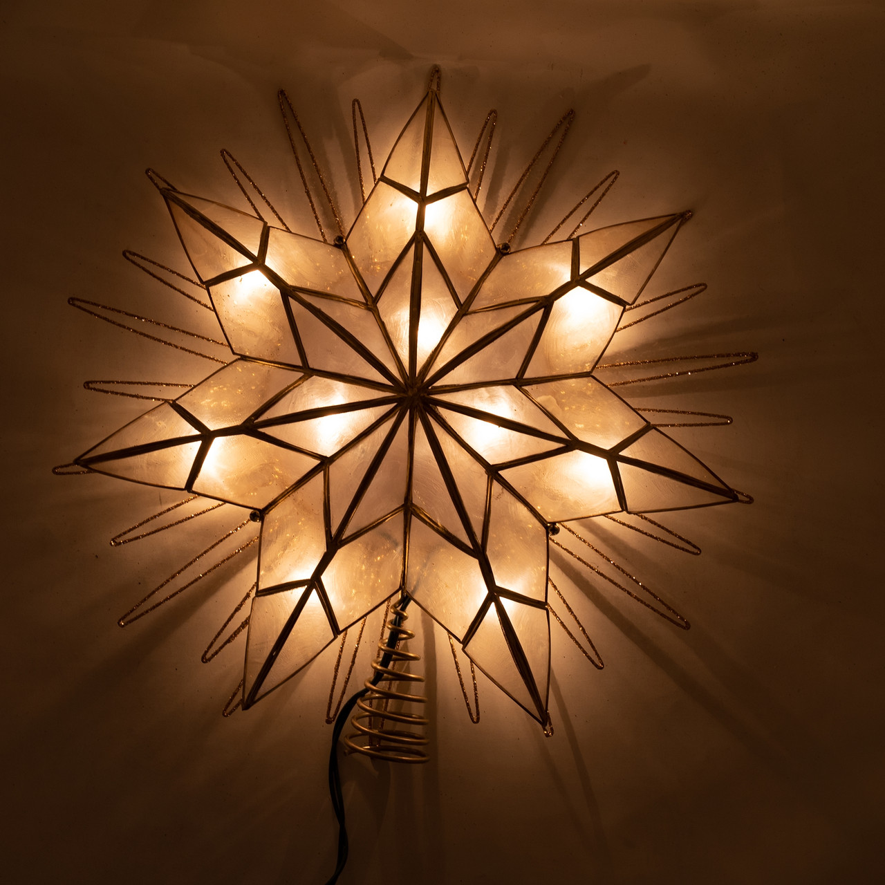 Kurt Adler Capiz Star Treetop - Thumbnail 4