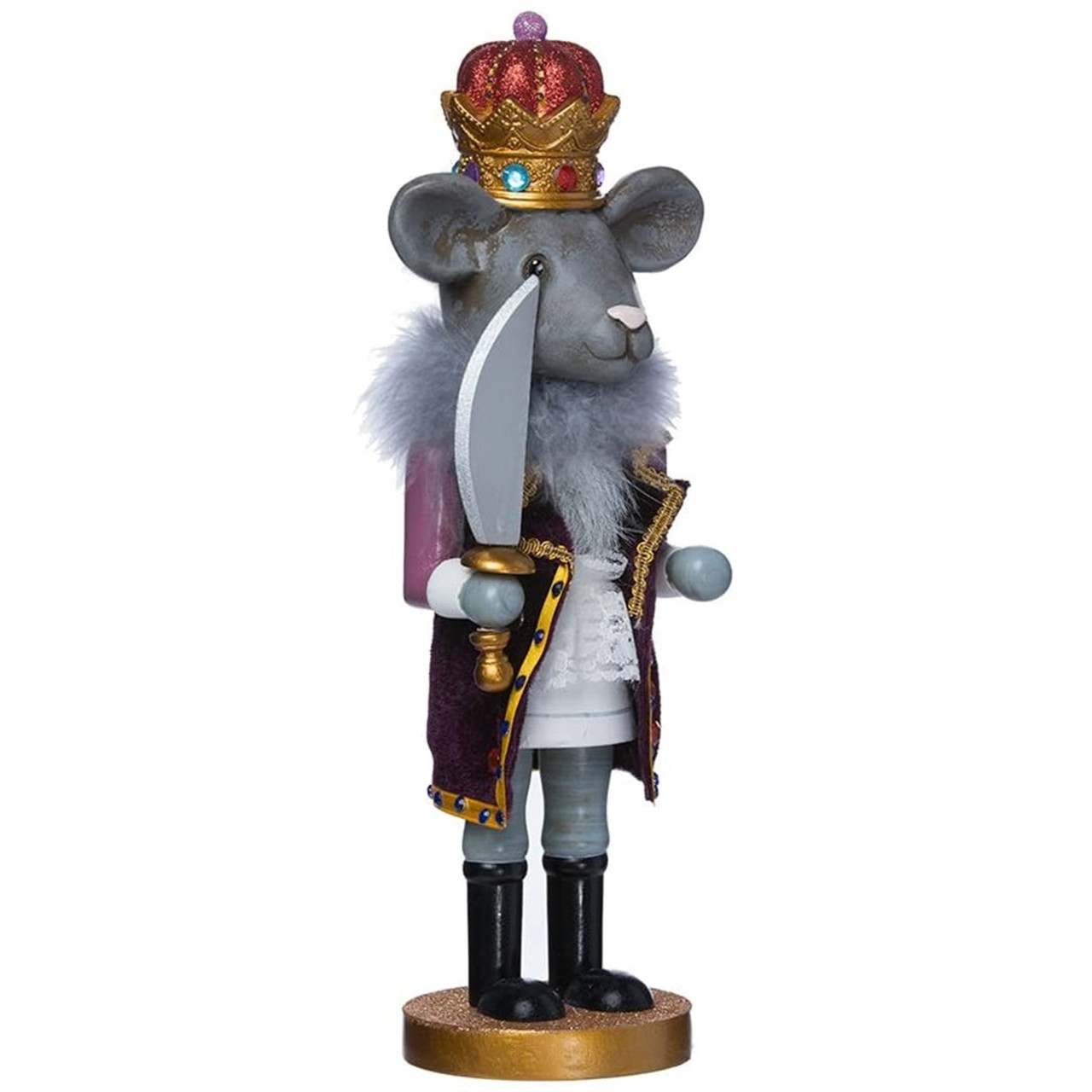 Kurt Adler Hollywood Mouse King Nutcracker, 12"