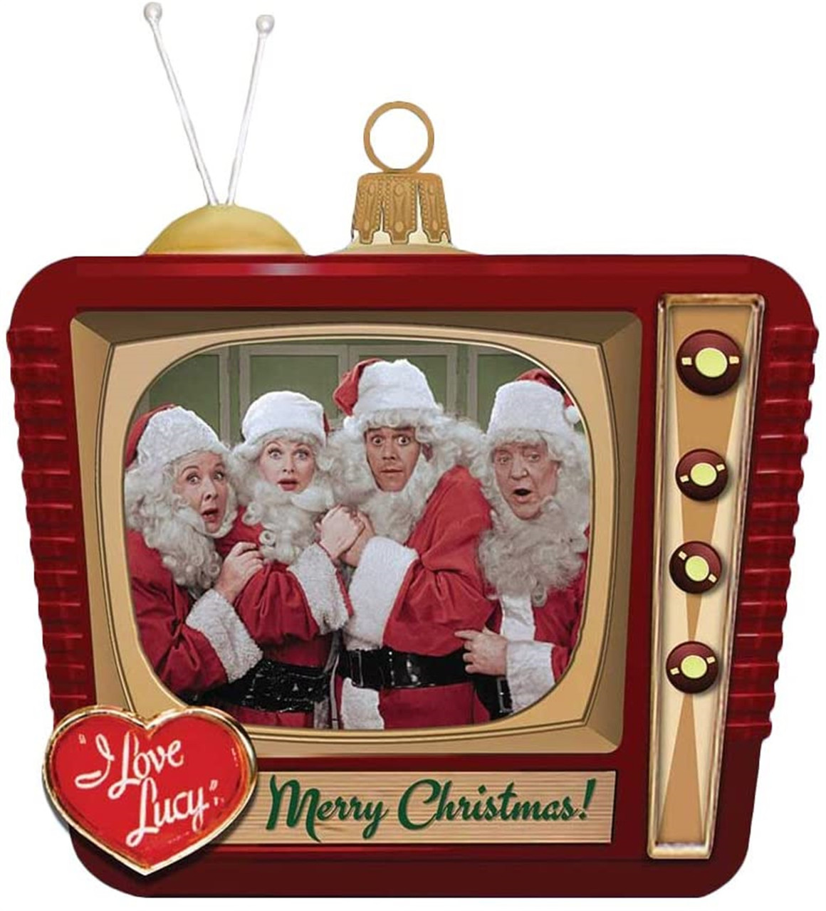 I Love Lucy - Santa Glass TV Ornament - Thumbnail 4