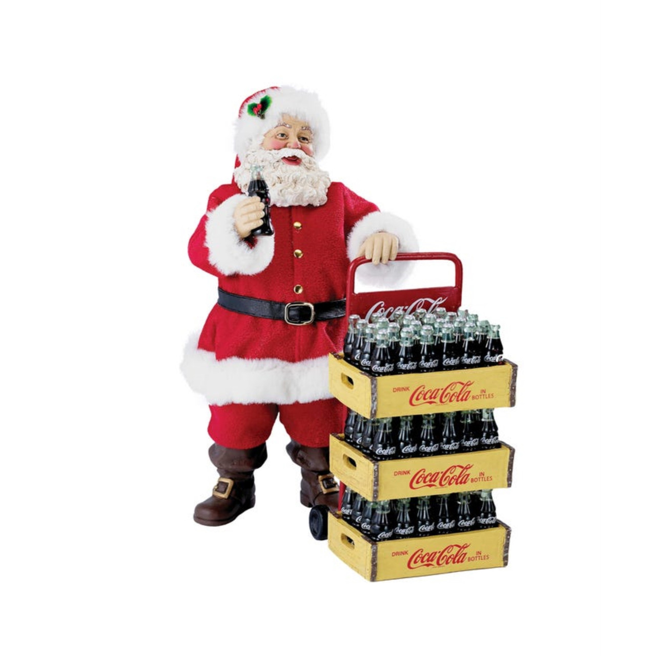 Kurt Adler Coca-Cola Santa with Delivery Cart - Thumbnail 3