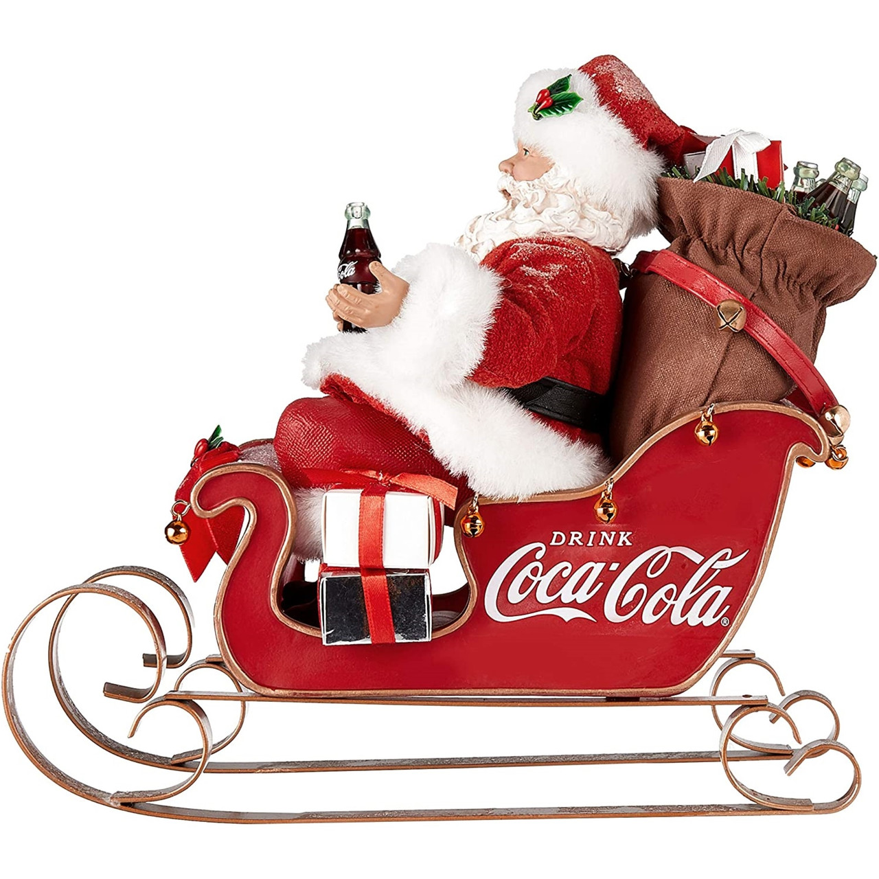 Kurt Adler Coca-Cola Santa in Sleigh Table Piece