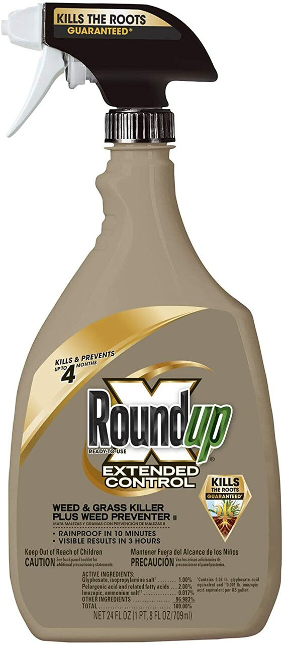 Roundup Ready-To-Use Extended Control Weed & Grass Killer Plus Weed  Preventer II, 24 oz.