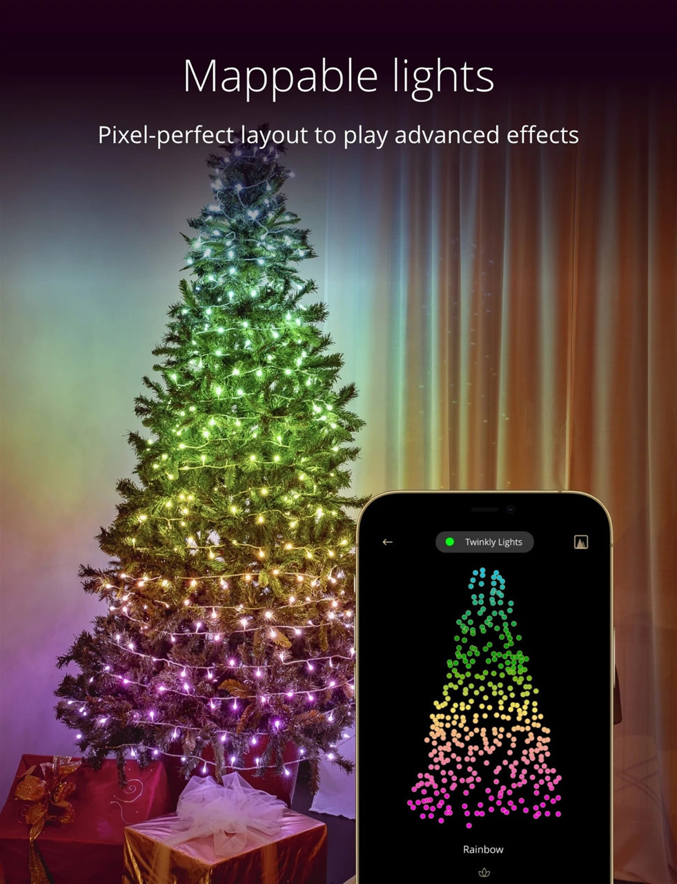 twinkly app controlled smart christmas lights