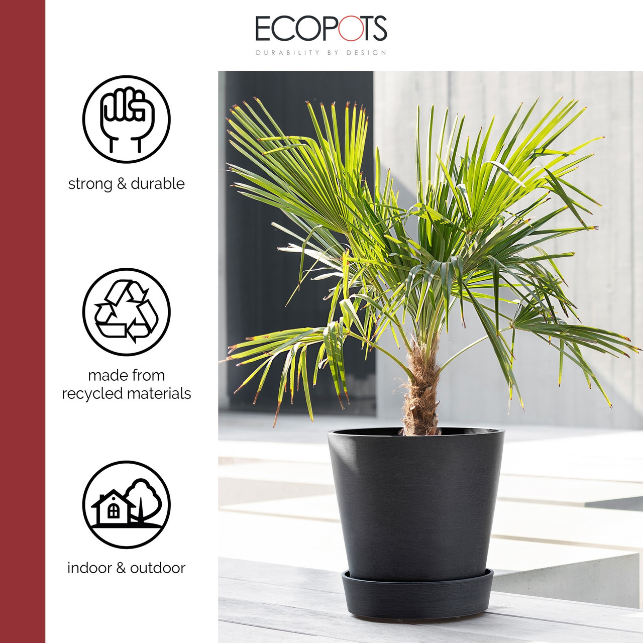 Ecopots Flower Pot Planter Saucer - Thumbnail 2