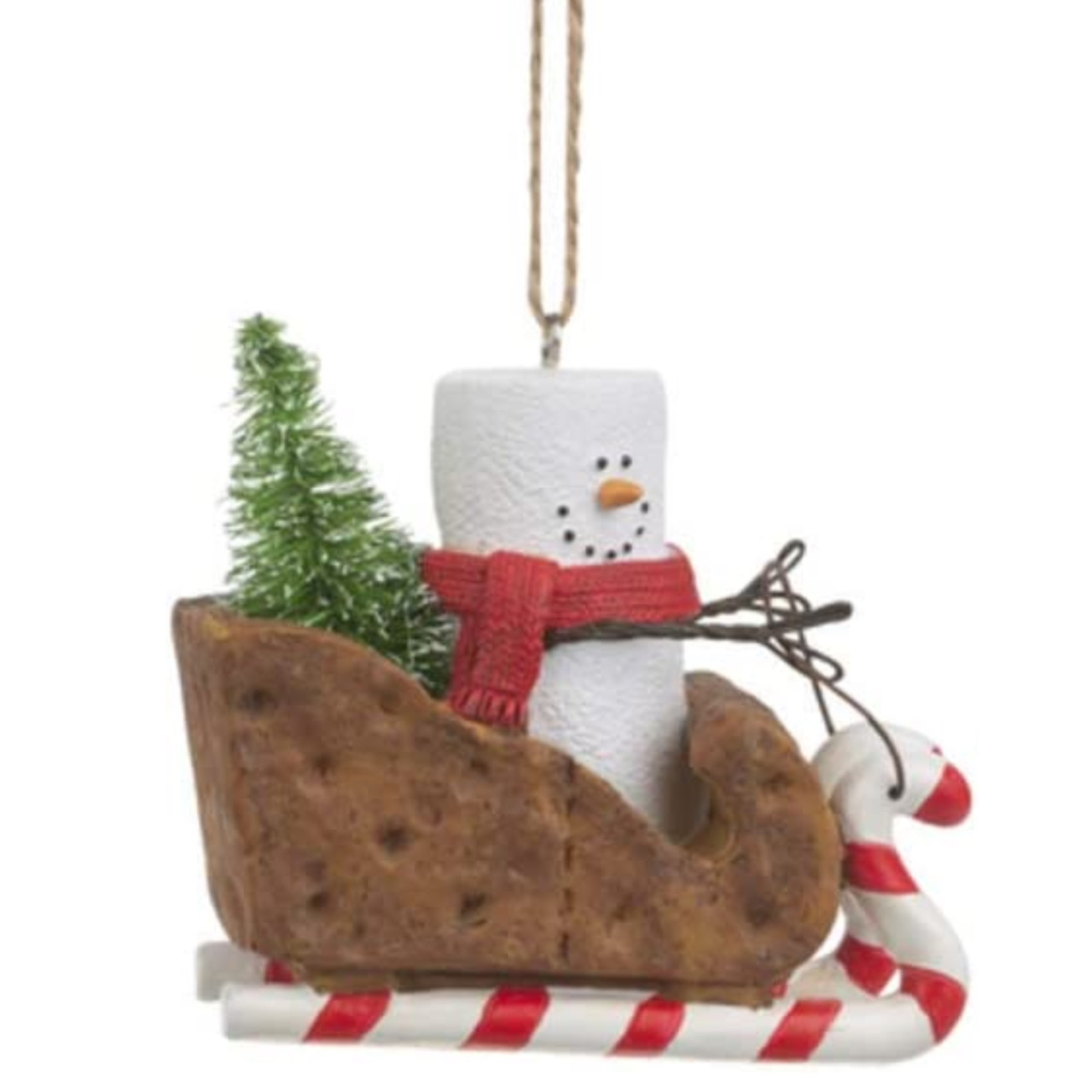 Ganz S'Mores Graham Cracker Sled Ornament - Thumbnail 2